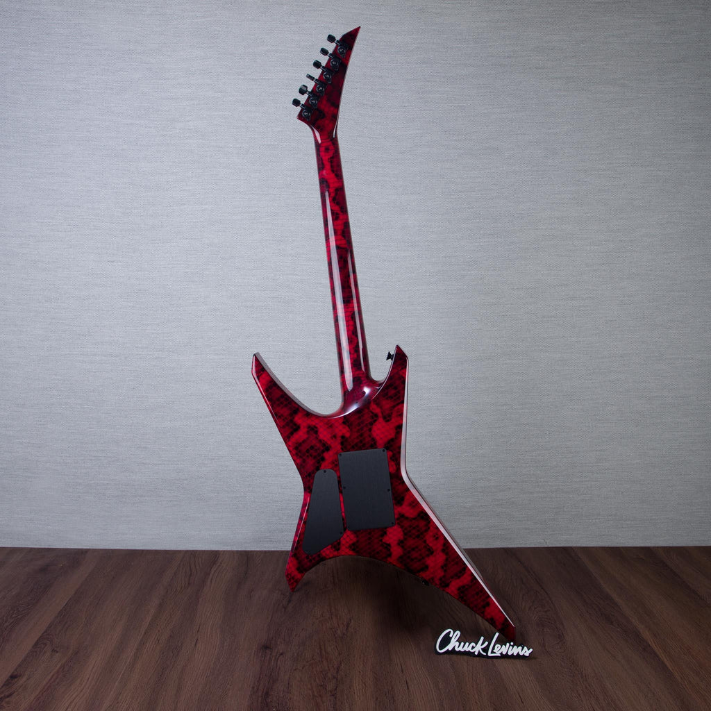 Jackson Custom Shop Warrior Electric Guitar - Snake Skin Red - #J11248 - View 6 | MusicMarket