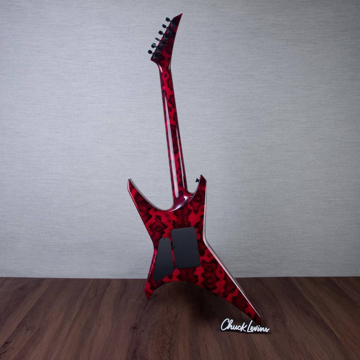 Jackson Custom Shop Warrior Electric Guitar - Snake Skin Red - #J11248 - View 6 | MusicMarket
