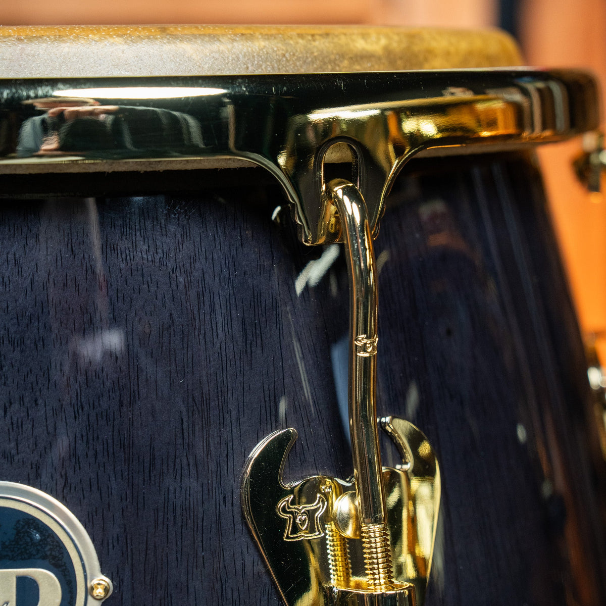 LP 12 and 1/2-Inch Matador Tumba, Siam Oak - Black with Gold Hardware - CHUCKSCLUSIVE - View 4 | MusicMarket