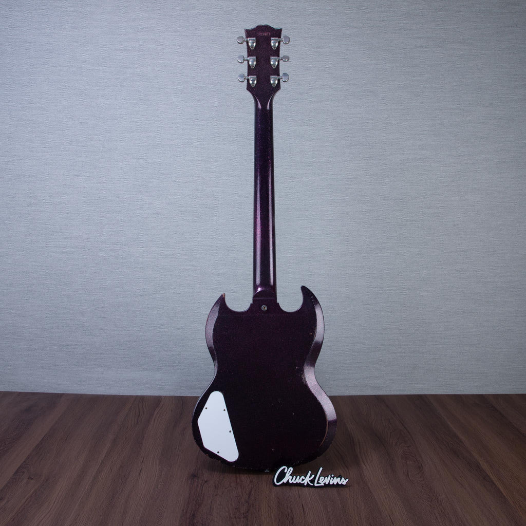 Gibson Custom Shop Murphy Lab 63' SG Custom 3-Pickup Maestro Electric Guitar - Light Aged Brunswick Wild Berry -