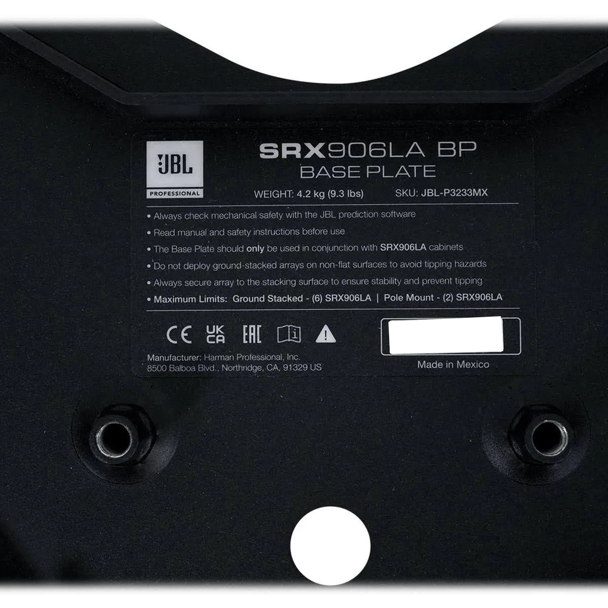JBL SRX906LA BP Base Plate for SRX906LA - Mint, Open Box - View 4 | MusicMarket