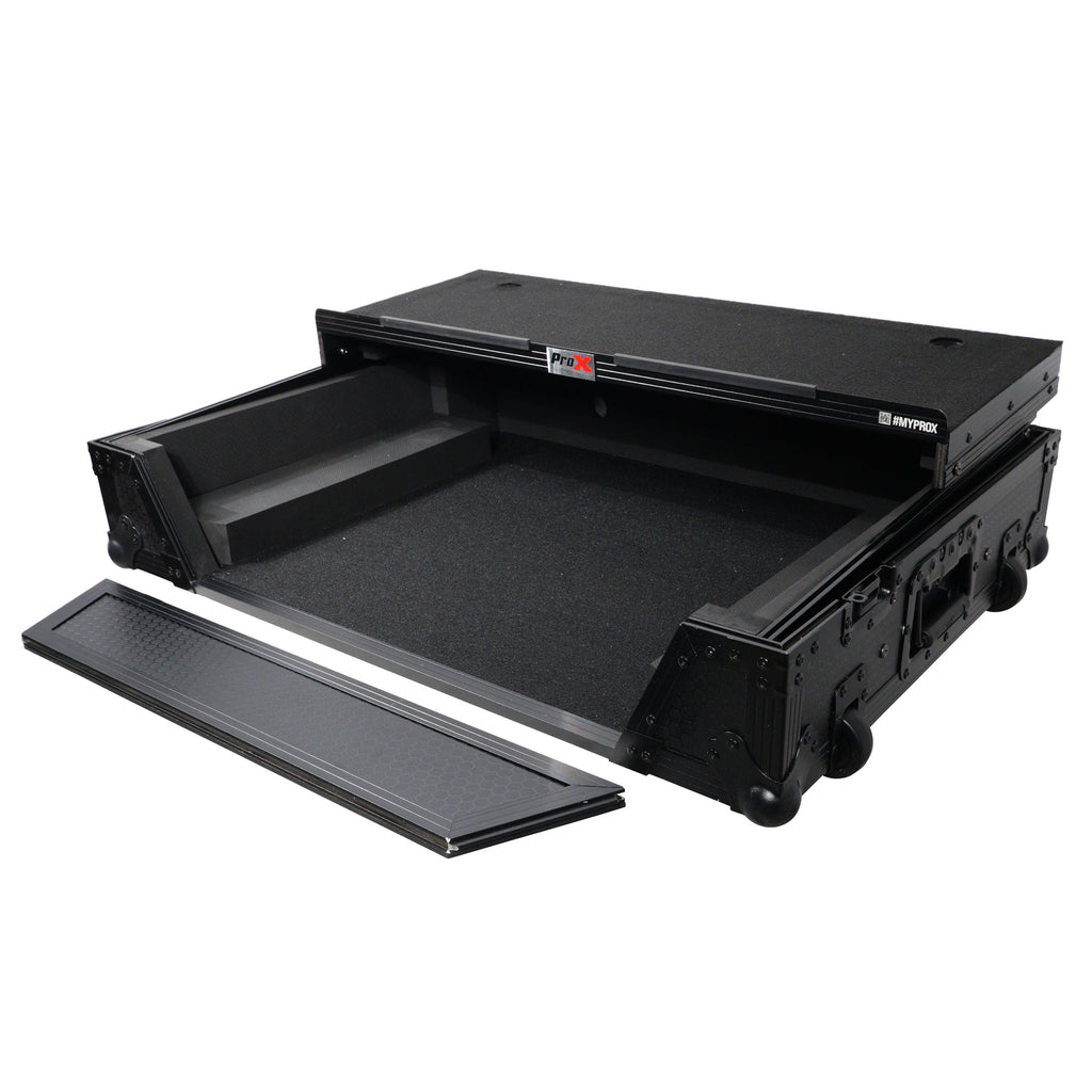 ProX XS-PRIME4WLTBL ATA Flight Case For Denon PRIME 4 G2/PRIME 4 MK2 DJ Controller with Laptop Shelf 1U Rack Space