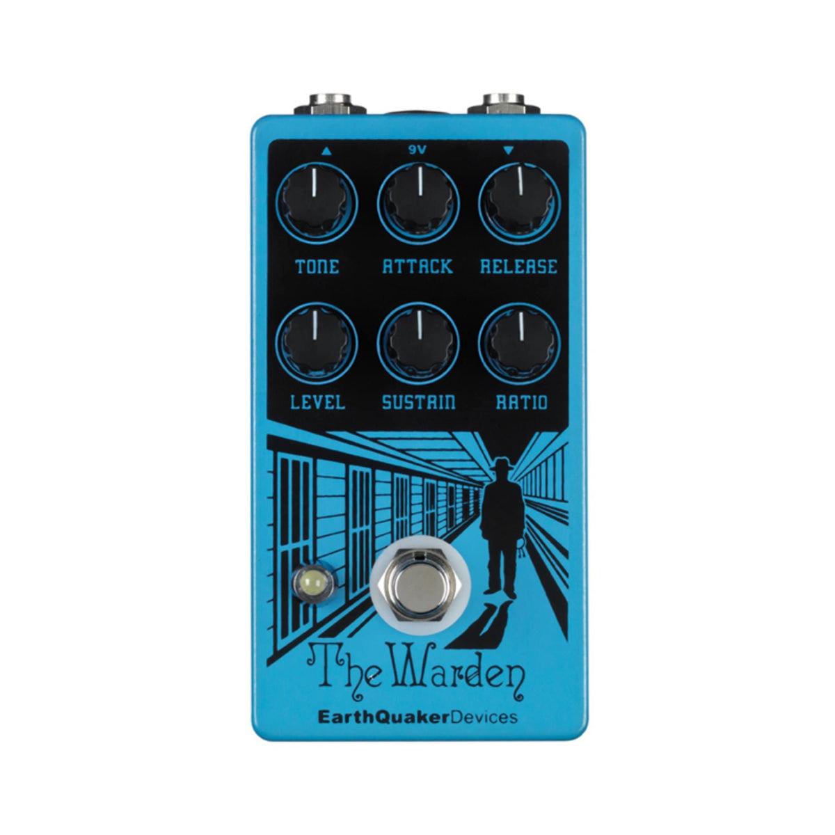 Earthquaker Devices The Warden Optical Compressor v2 Bundle w/ Truetone 1 Spot Space Saving 9v Adapter - View 2 |