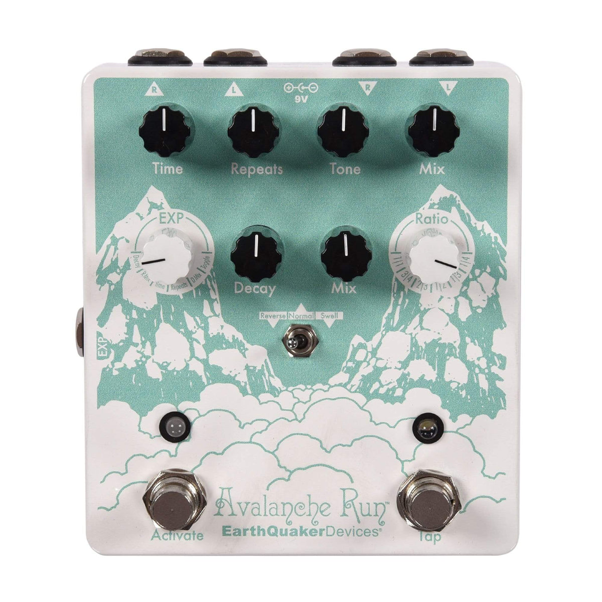 Earthquaker Devices Avalanche Run v2 Stereo Delay & Reverb White & Mint - MusicMarket