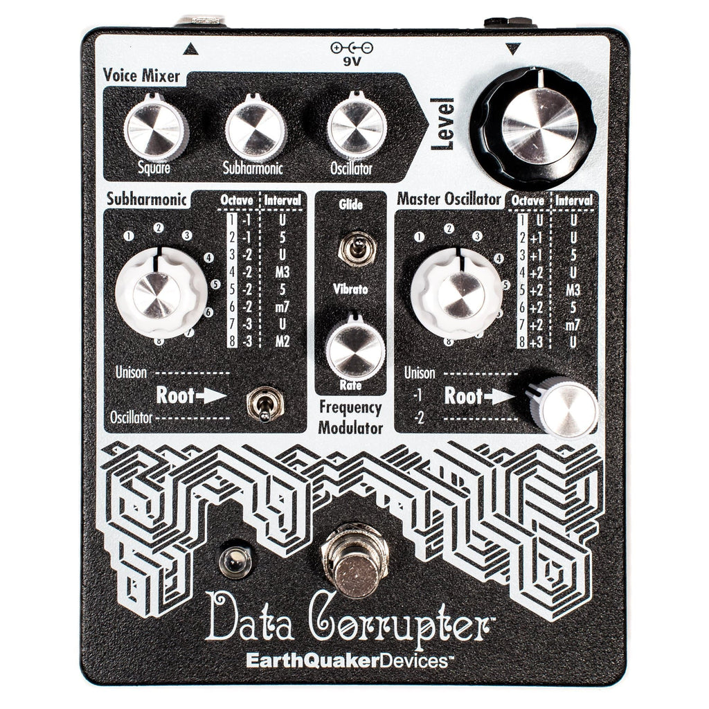 Earthquaker Devices Data Corrupter Modulated Monophonic Harmonizing PLL Bundle w/ Truetone 1 Spot 9v Adapter -