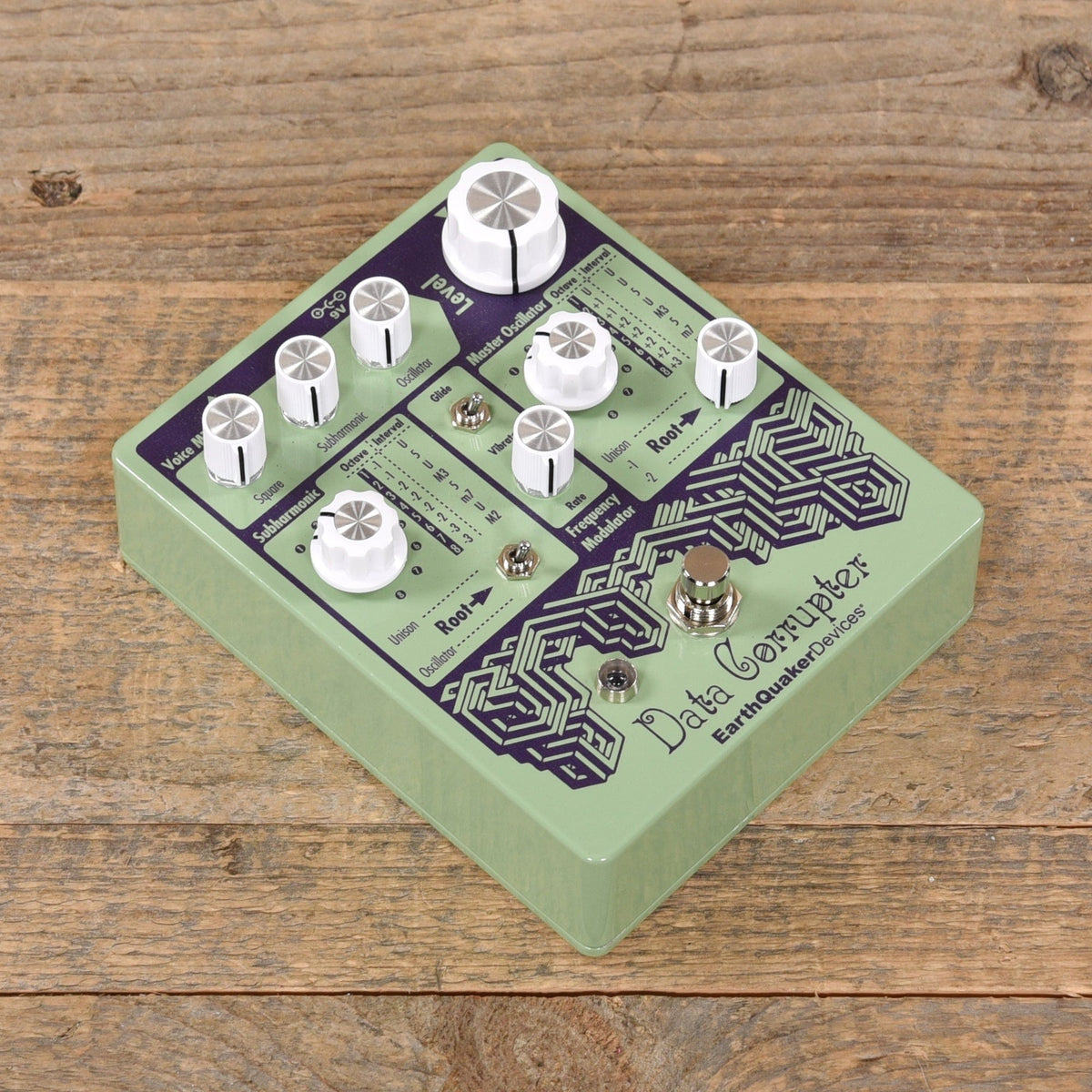 Earthquaker Devices Data Corrupter Modulated Monophonic Harmonizing PLL Pastel Green & Purple - MusicMarket