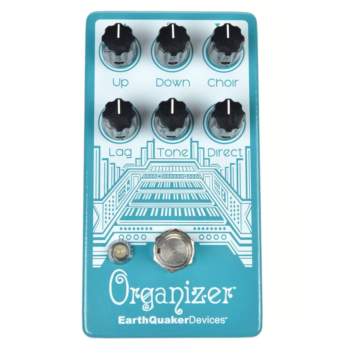 Earthquaker Devices Organizer Polyphonic Organ Emulator v2 Bundle w/ Truetone 1 Spot Space Saving 9v Adapter -