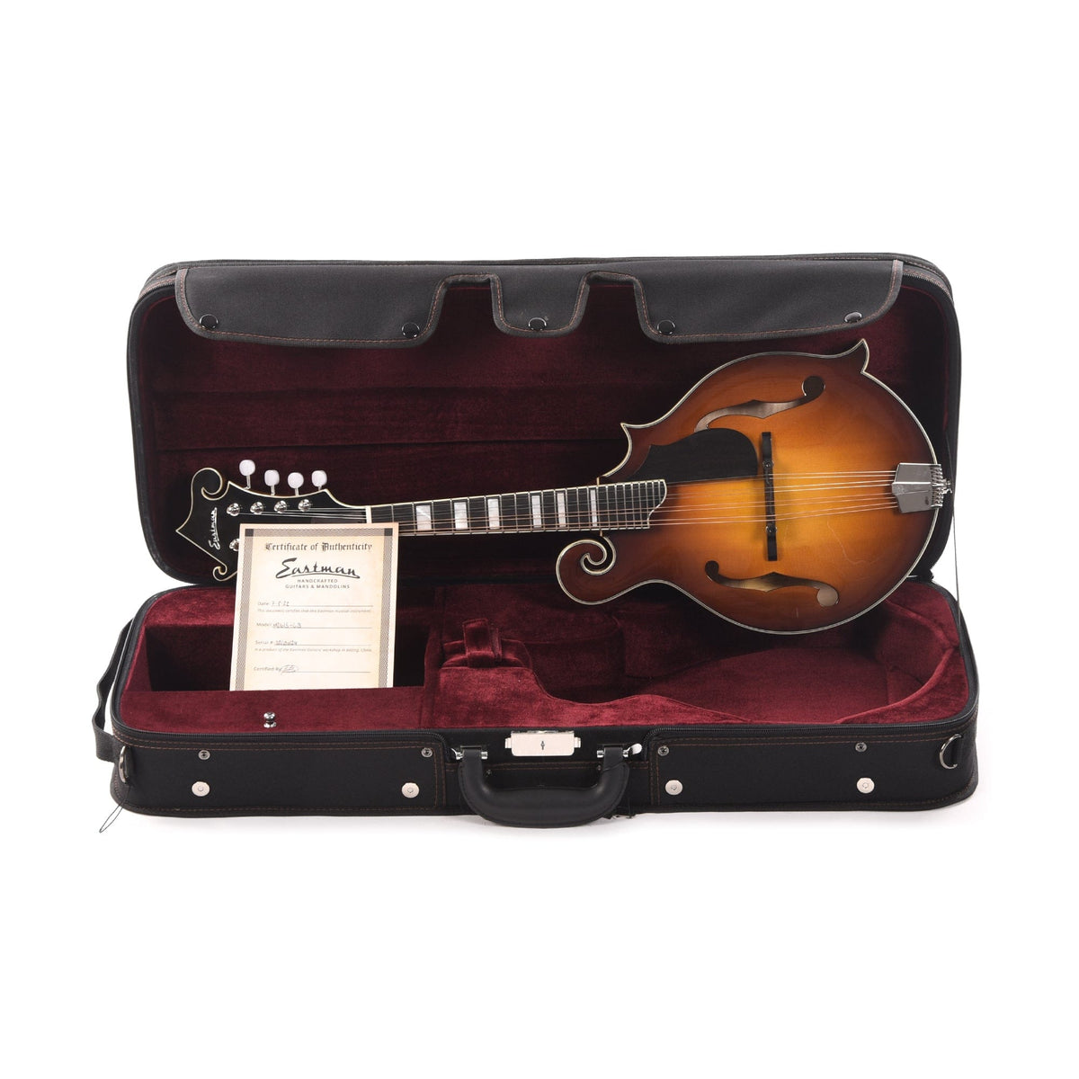 Eastman MD615 Sitka/Maple F-Style Mandolin Goldburst w/Pickup - View 9 | MusicMarket