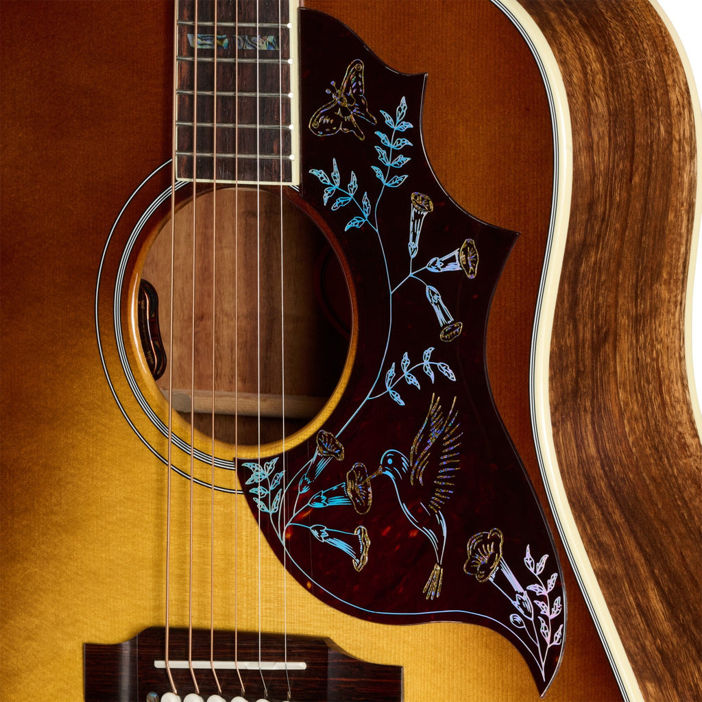 Gibson Custom Shop Hummingbird Elegant Koa Acoustic Electric Guitar - Honey Burst - View 16 | MusicMarket