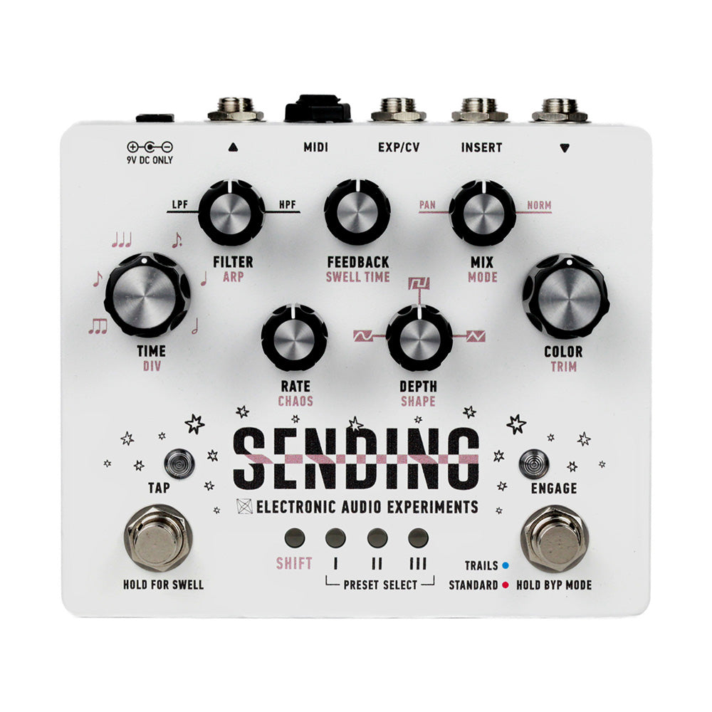 Electronic Audio Experiments Sending V2 Delay Pedal Limited White - MusicMarket