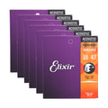 Elixir 16152 Acoustic Phospher Bronze Nanoweb12-String Light 10-47 6 Pack Bundle - MusicMarket