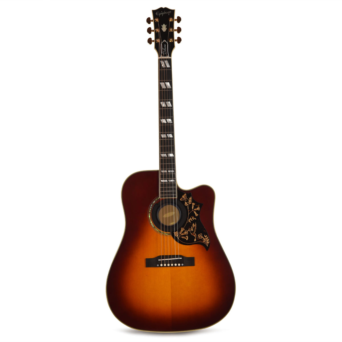 Epiphone Inspired by Gibson Custom Hummingbird Deluxe EC Autumn Burst - View 4 | MusicMarket