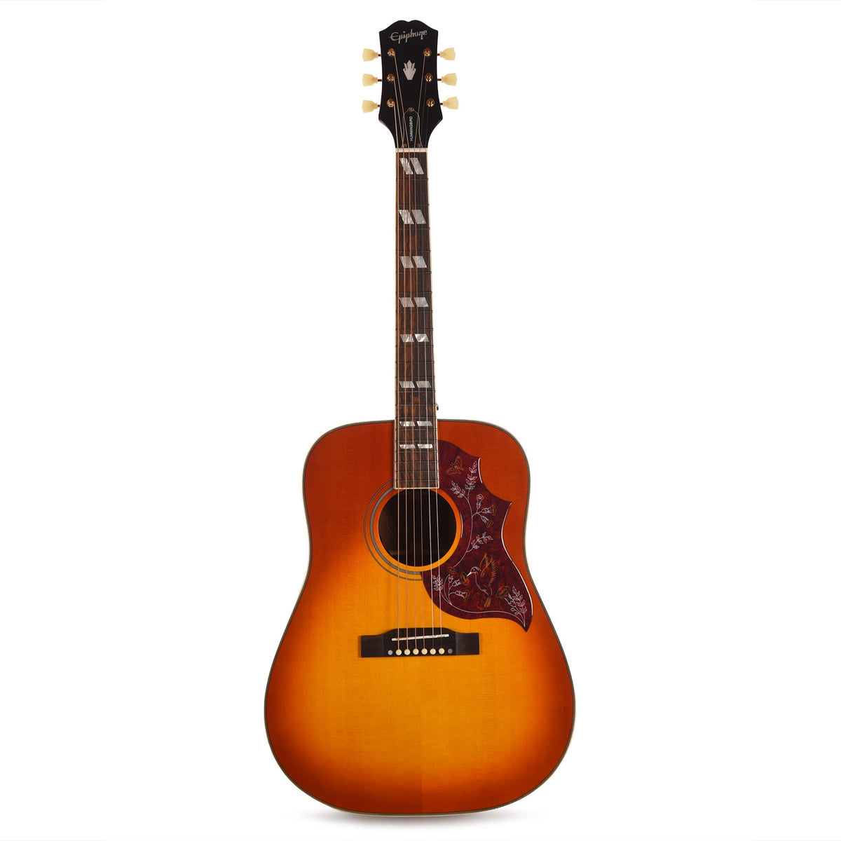 Epiphone Inspired by Gibson Original Hummingbird Standard Cherry Sunburst - View 4 | MusicMarket