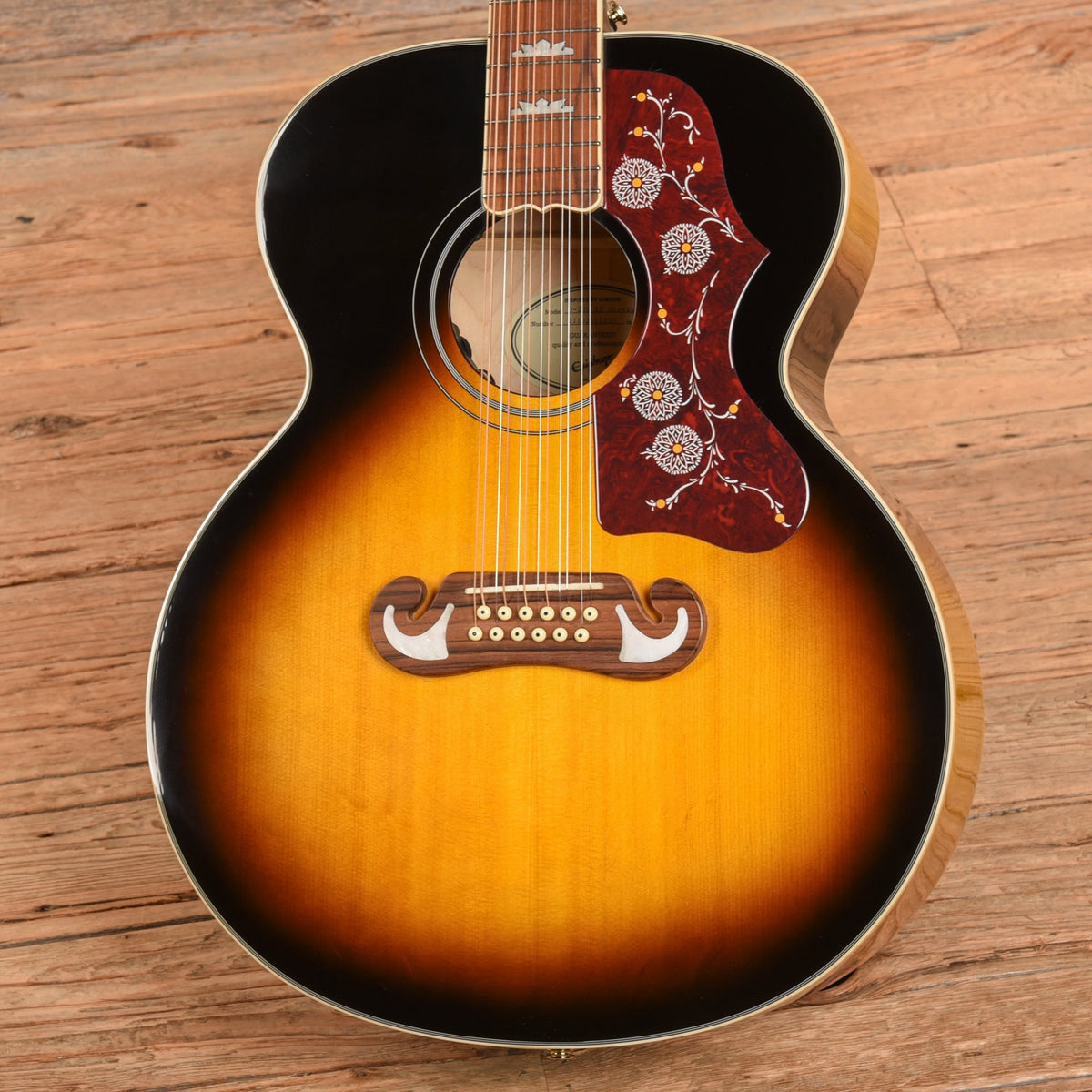 Epiphone J-200 12 String Sunburst - Dave Amato of REO Speedwagon - View 2 | MusicMarket