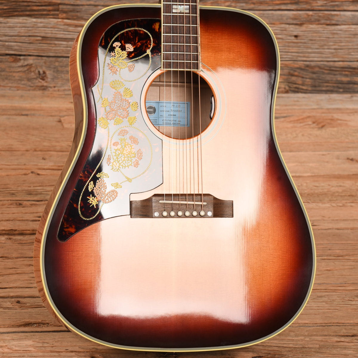Epiphone USA Frontier Frontier Burst 2021 LEFTY - View 8 | MusicMarket
