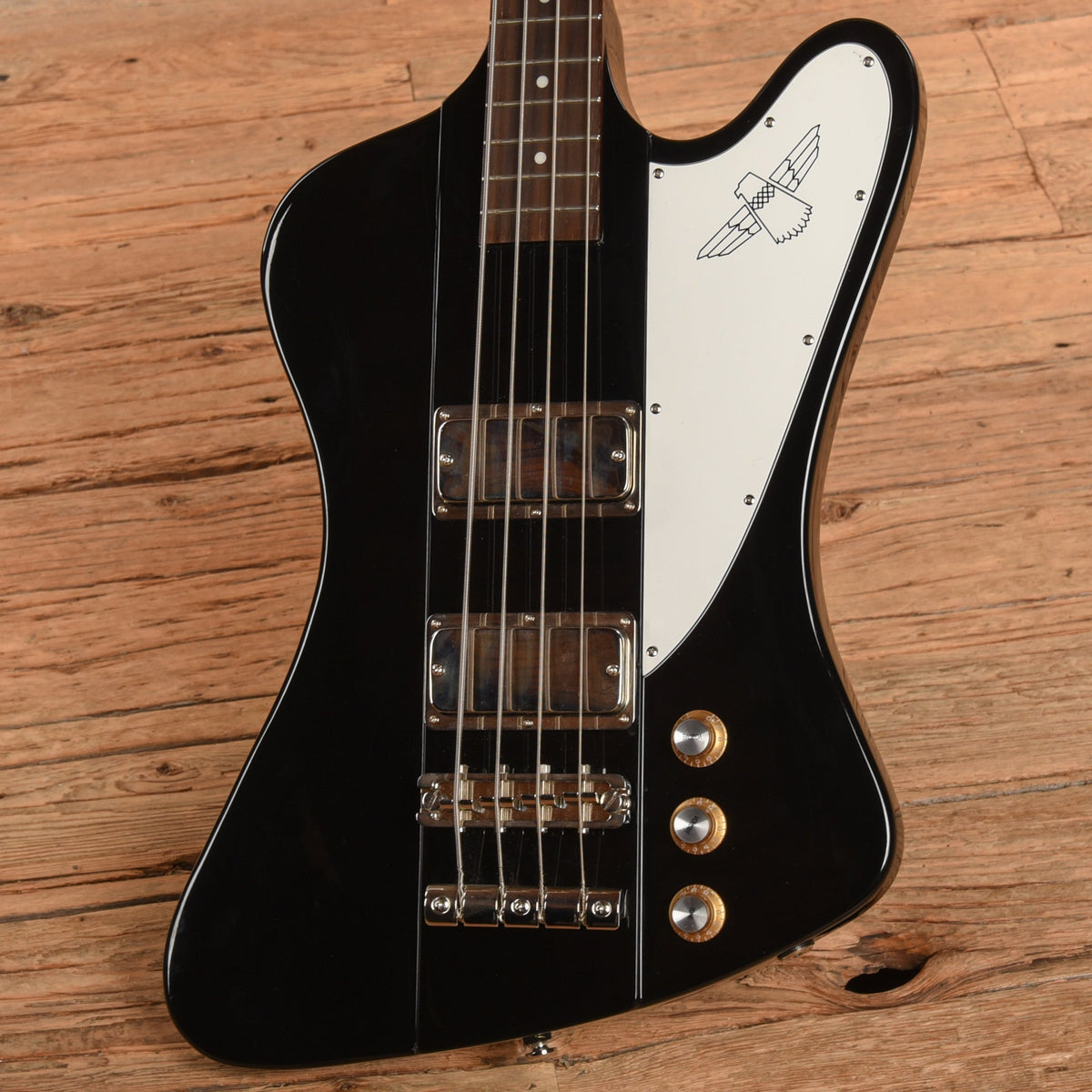 Epiphone Thunderbird Bass Black - Dave Amato of REO Speedwagon - View 2 | MusicMarket