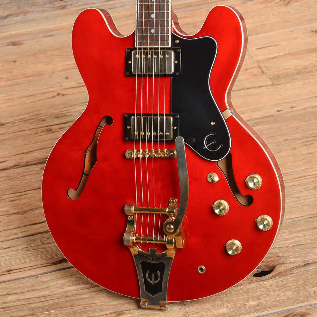 Epiphone JA-Riviera Jorma Kaukonen Signature Riviera Deluxe Cherry - View 2 | MusicMarket