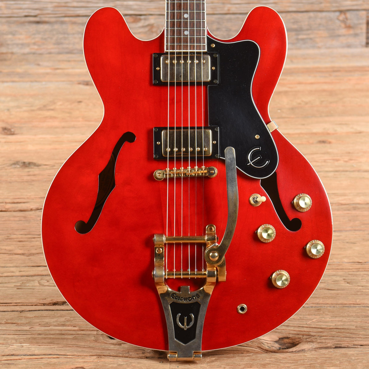 Epiphone JA-Riviera Jorma Kaukonen Signature Riviera Deluxe Cherry - MusicMarket