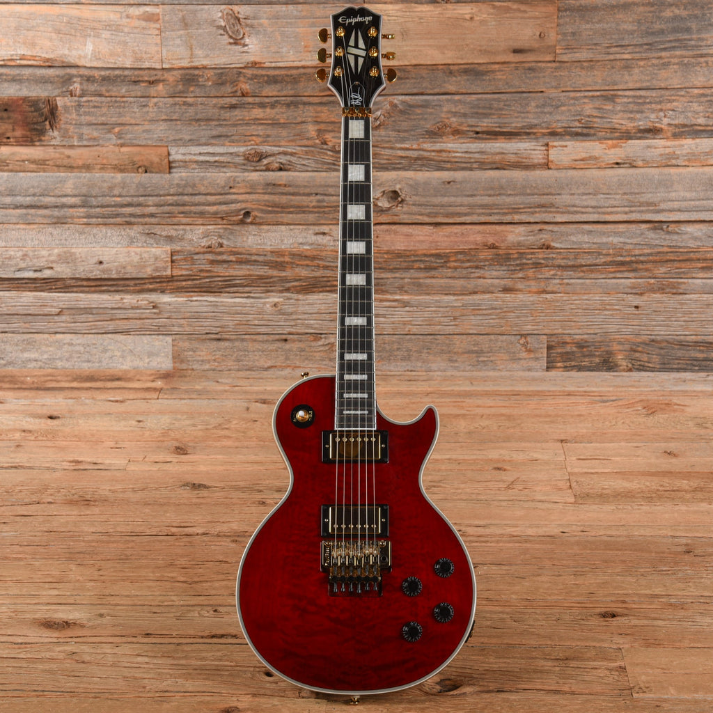 Epiphone Alex Lifeson Les Paul Custom Axcess Ruby 2022 - View 4 | MusicMarket