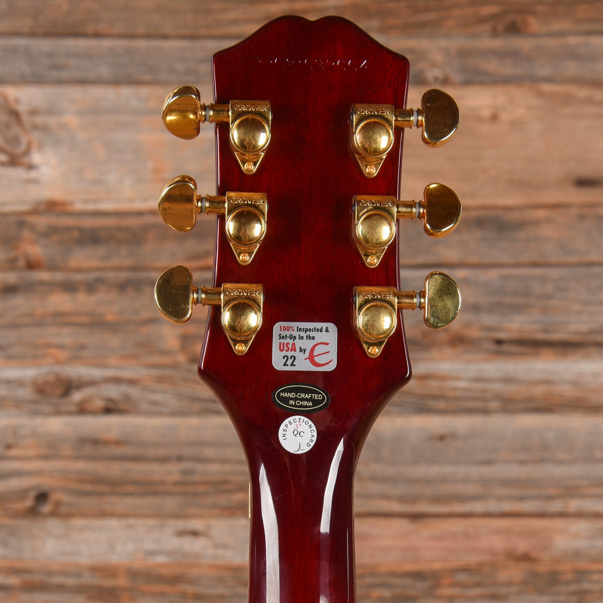 Epiphone Alex Lifeson Les Paul Custom Axcess Ruby 2022 - View 7 | MusicMarket