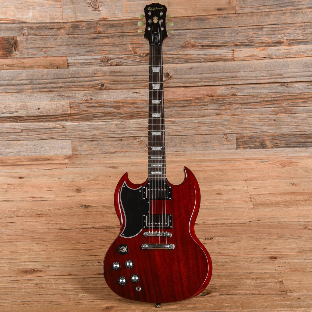 Epiphone G-400 Pro Cherry 2013 LEFTY - View 4 | MusicMarket