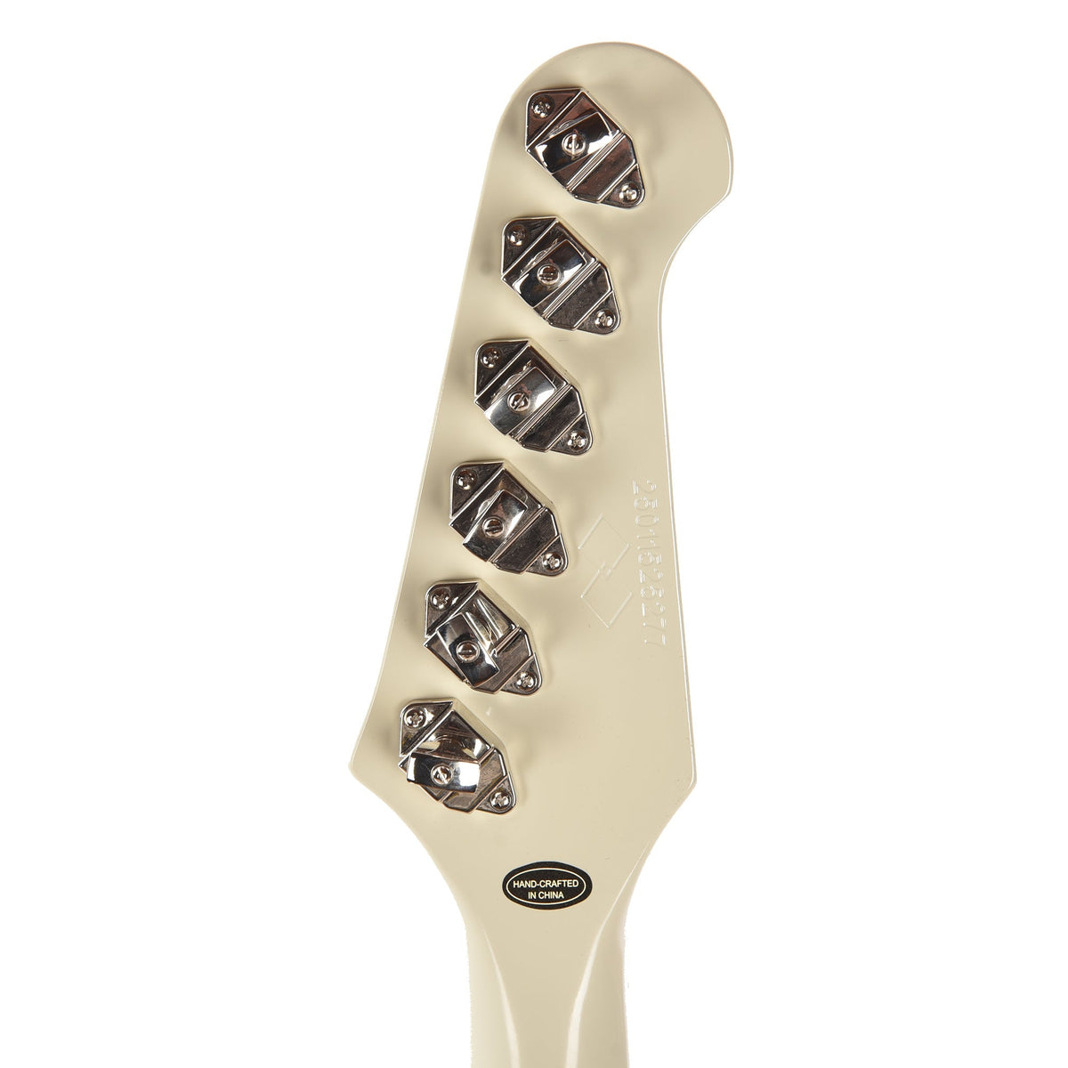 Epiphone Inspired by Gibson Custom 1963 Firebird V Reissue Vibrola Polaris White w/Maestro - View 7 | MusicMarket