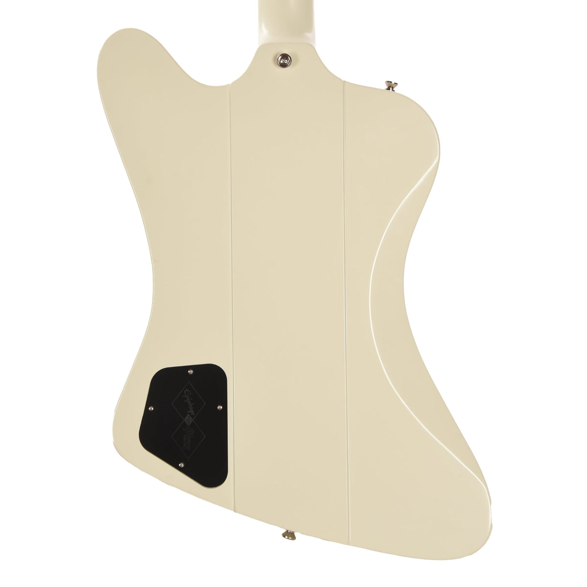 Epiphone Inspired by Gibson Custom 1963 Firebird V Reissue Vibrola Polaris White w/Maestro - View 3 | MusicMarket
