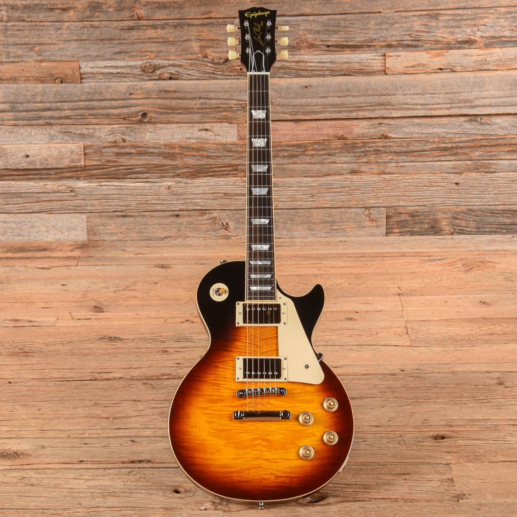 Epiphone "Inspired by Gibson Custom" '59 Les Paul Standard Washed Bourbon Burst 2024 - View 4 | MusicMarket