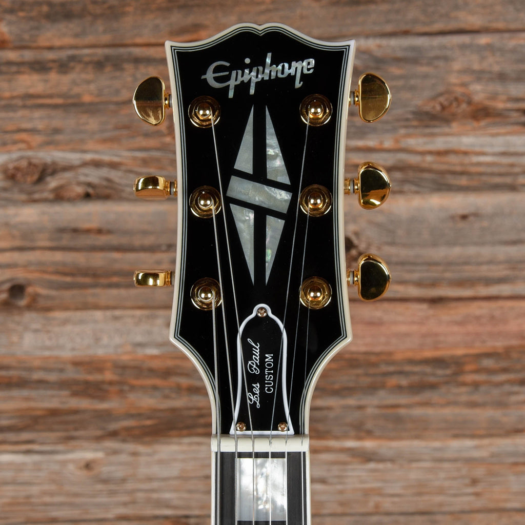 Epiphone Inspired by Gibson Custom Les Paul Custom Alpine White 2024 - View 6 | MusicMarket