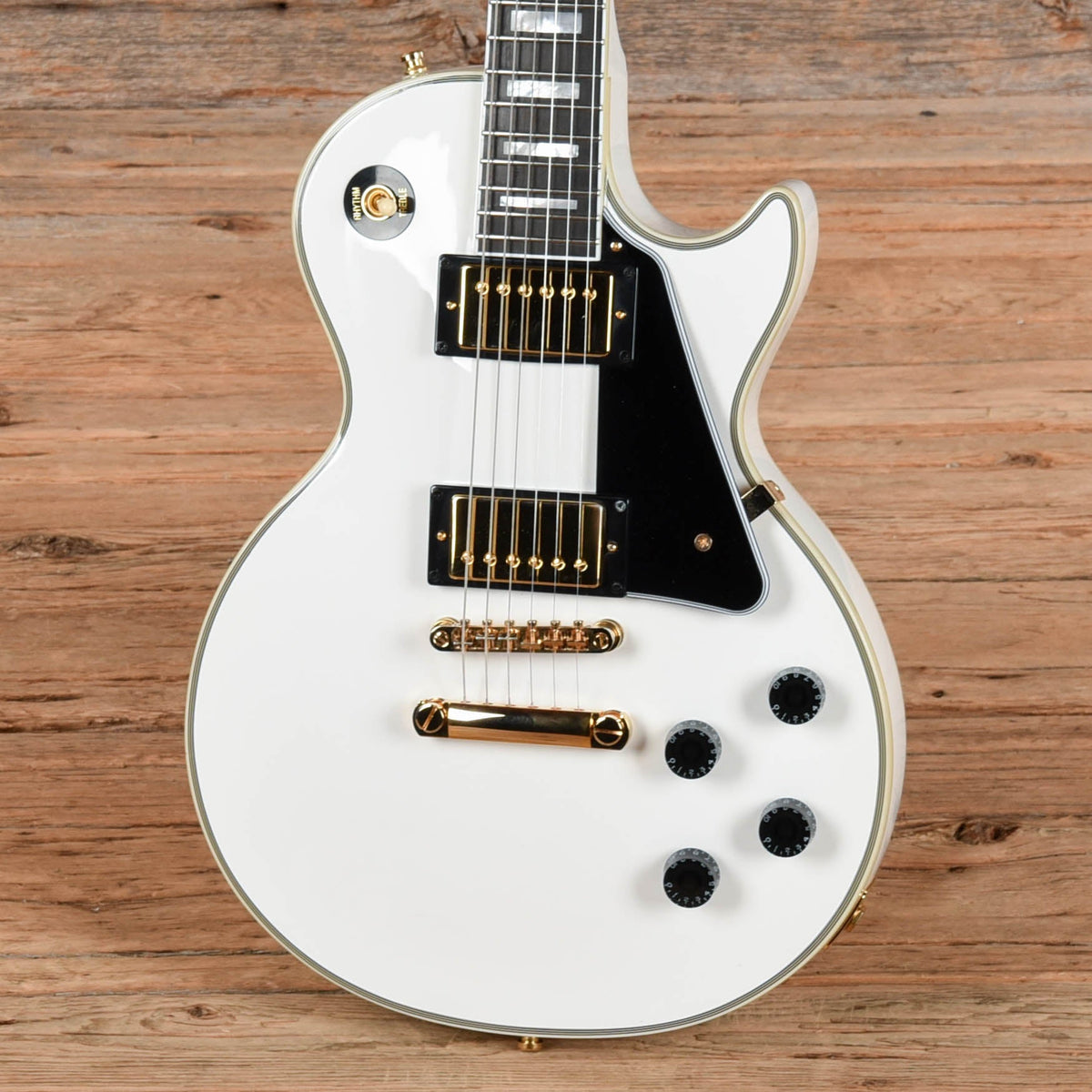 Epiphone Inspired by Gibson Custom Les Paul Custom Alpine White 2024 - View 2 | MusicMarket