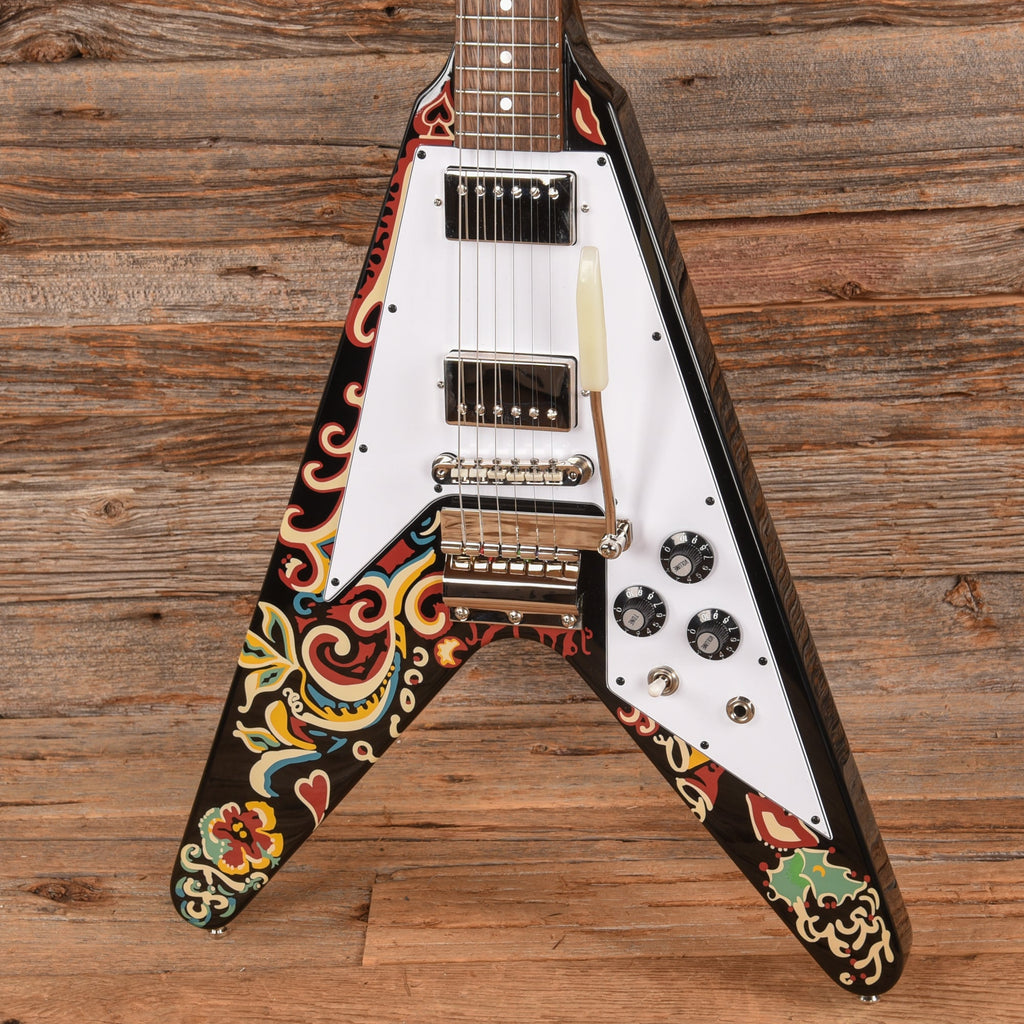 Epiphone Jimi Hendrix "Love Drops" Flying V Black 2024 - View 2 | MusicMarket