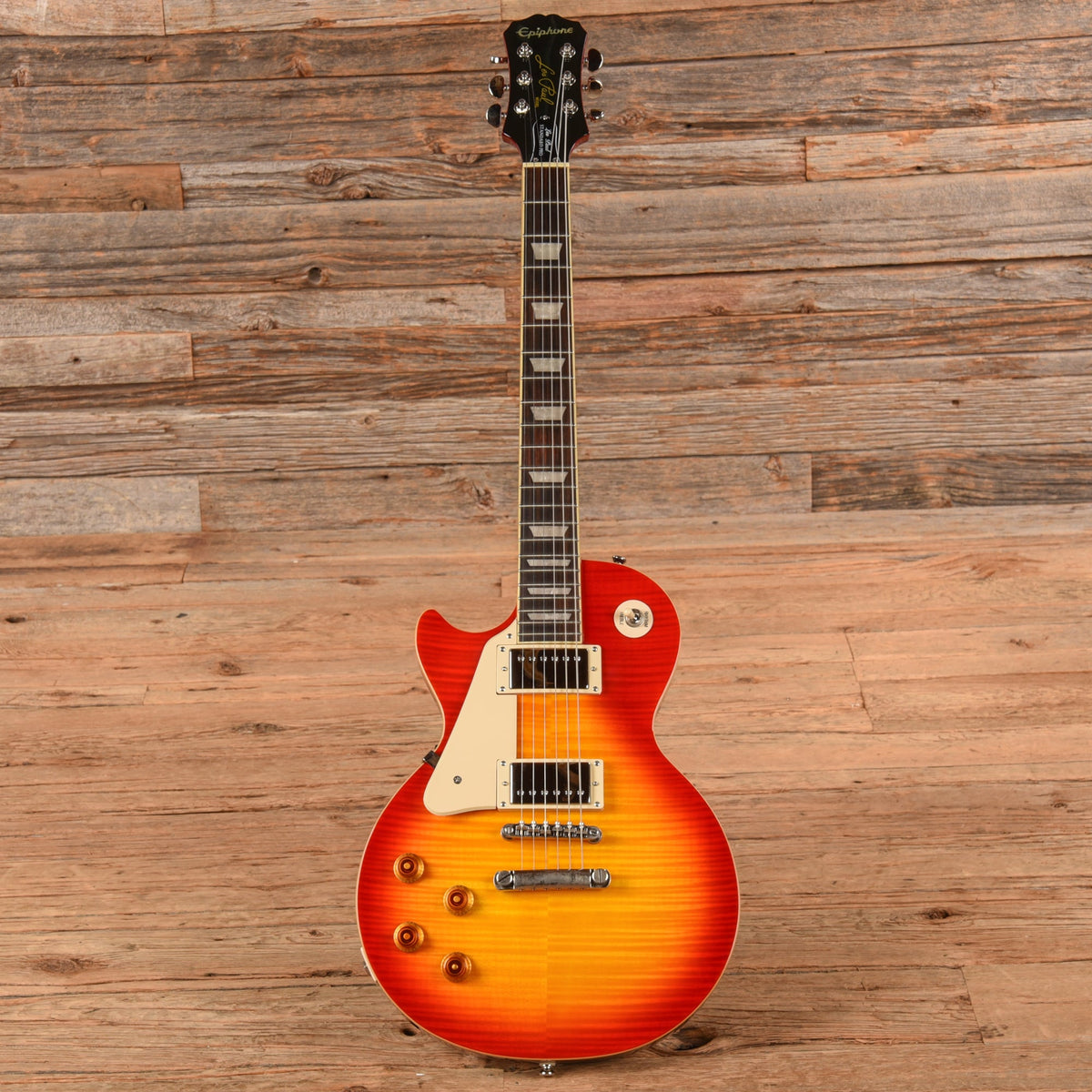 Epiphone Les Paul Standard Plus Top Pro Cherry Sunburst 2014 LEFTY - View 4 | MusicMarket