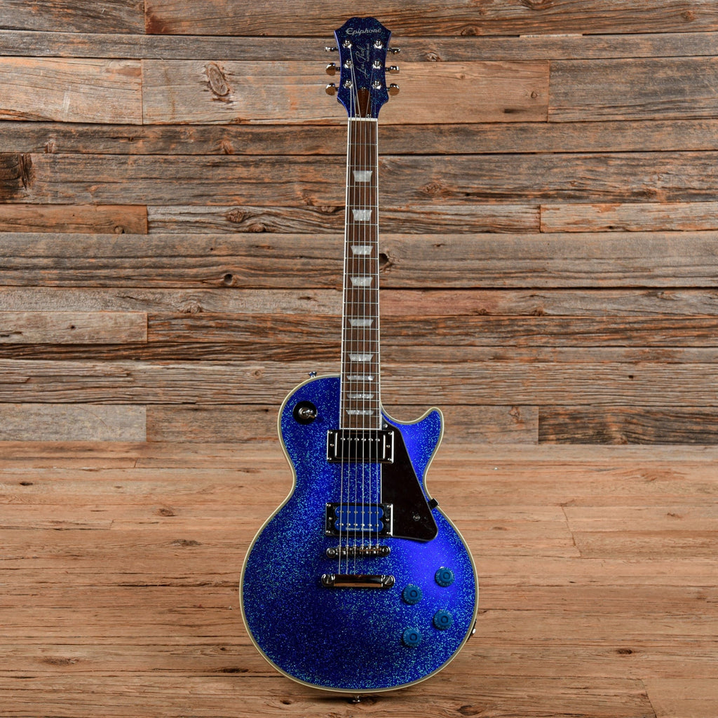Epiphone Tommy Thayer Signature "Electric Blue" Les Paul Standard Blue Sparkle - View 4 | MusicMarket