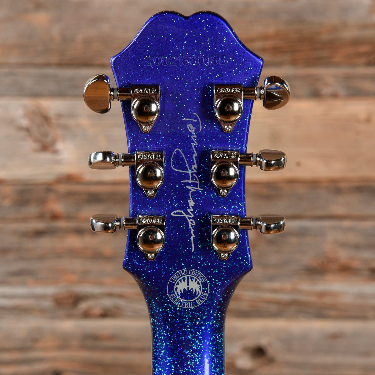 Epiphone Tommy Thayer Signature "Electric Blue" Les Paul Standard Blue Sparkle - View 7 | MusicMarket