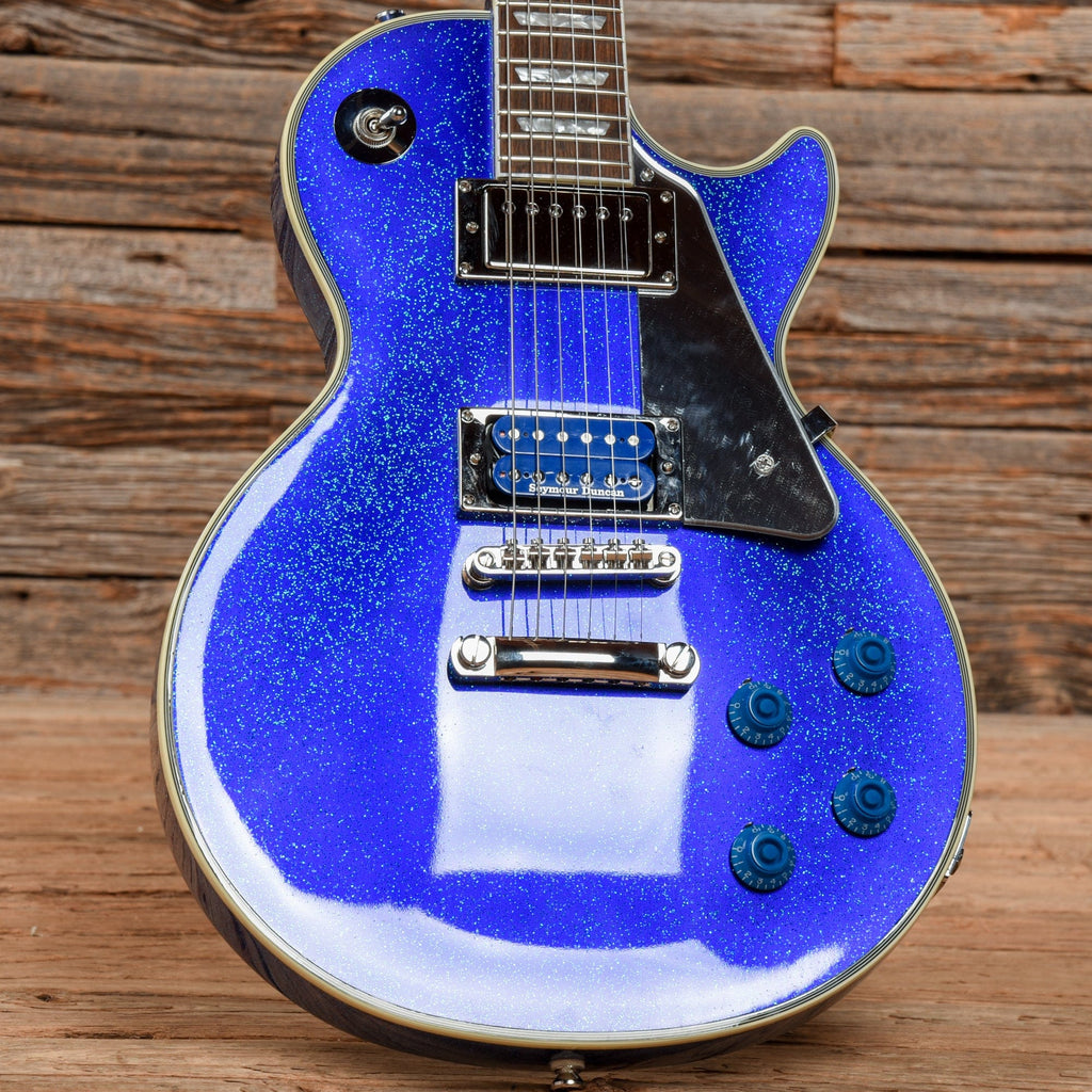 Epiphone Tommy Thayer Signature "Electric Blue" Les Paul Standard Blue Sparkle - View 8 | MusicMarket