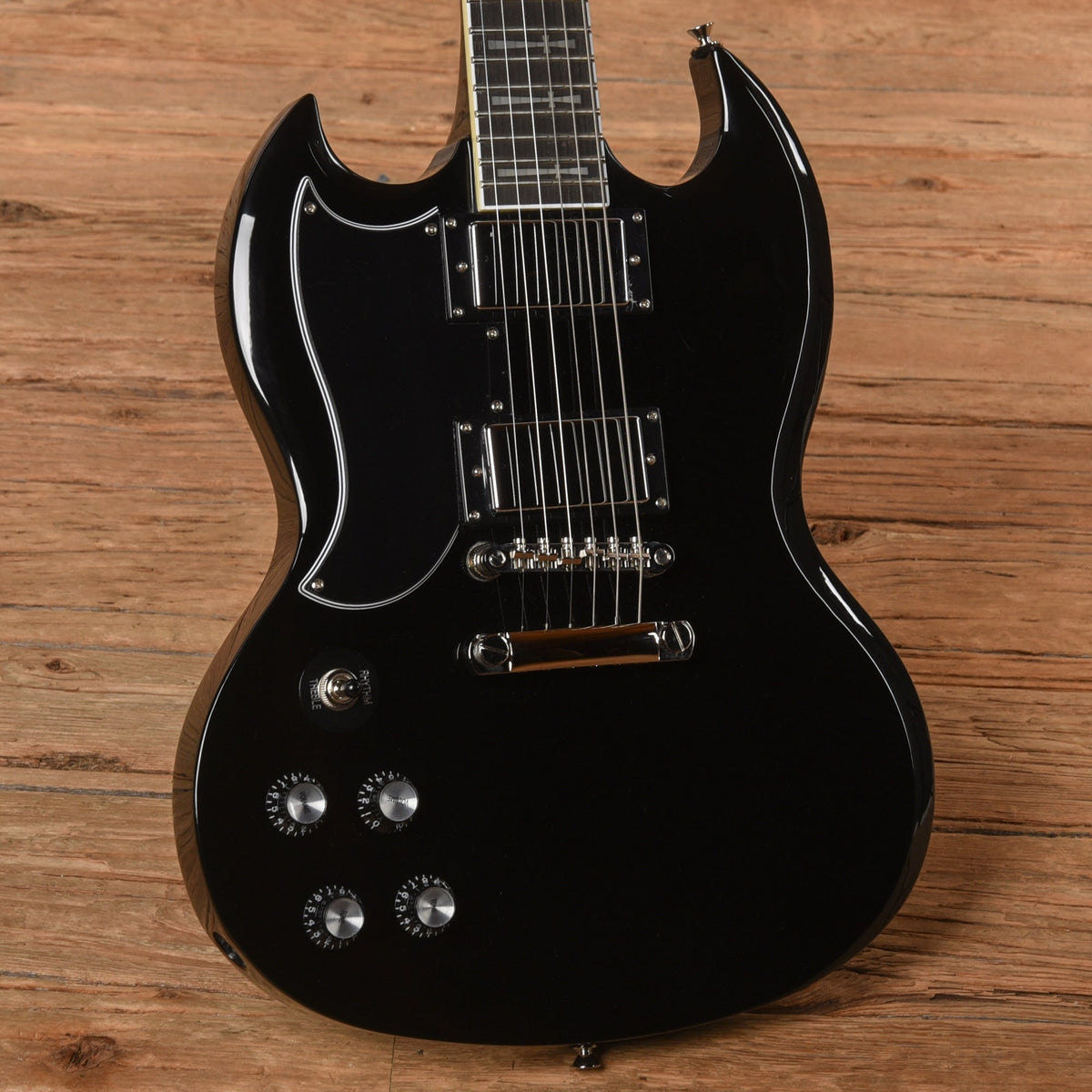 Epiphone Tony Iommi Signature G-400 Ebony 2015 LEFTY - View 2 | MusicMarket