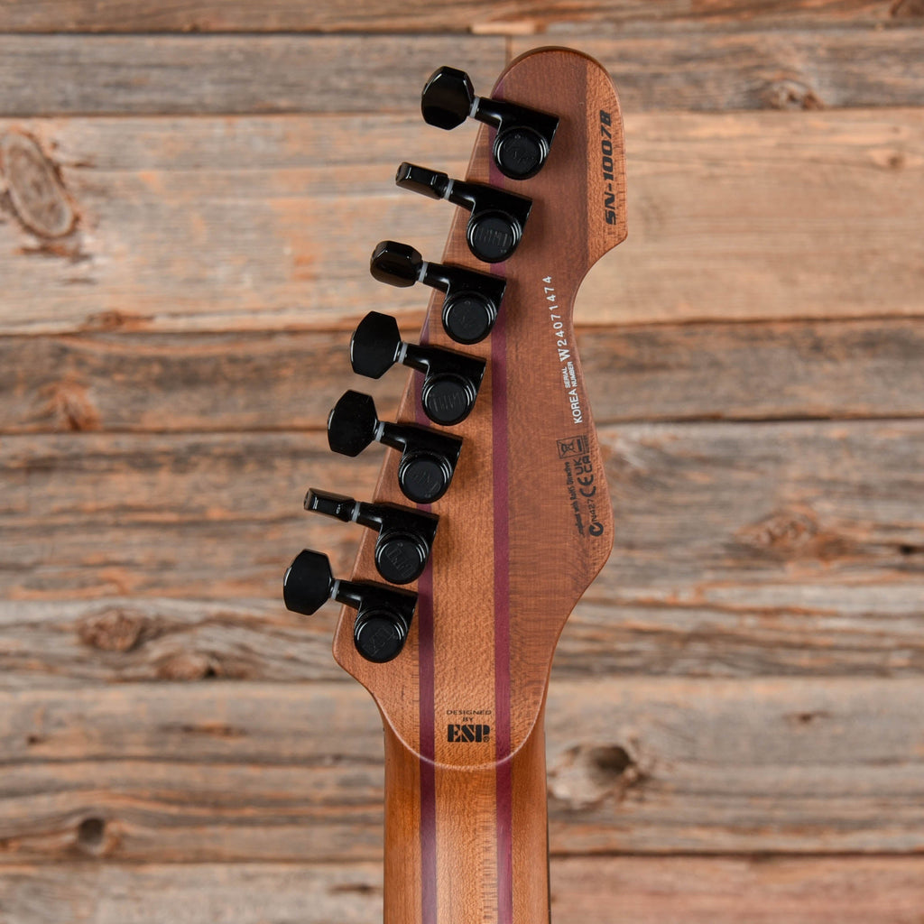 ESP LTD SN-1007 HT Baritone Black Blast 2024 LEFTY - View 7 | MusicMarket