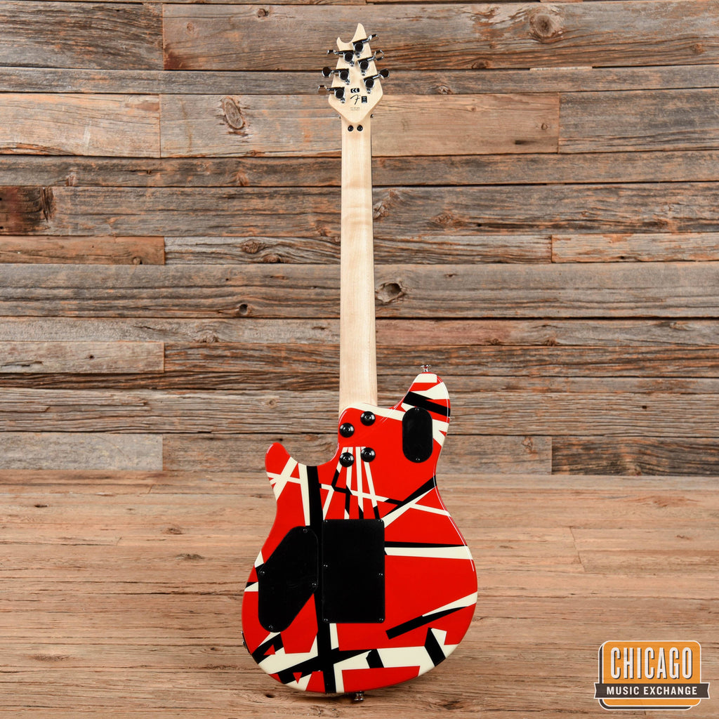 EVH Special, Ebony Fingerboard, Red with Black and White Stripes MIM - View 2 | MusicMarket