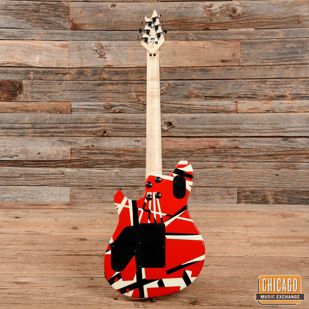 EVH Special, Ebony Fingerboard, Red with Black and White Stripes MIM - View 2 | MusicMarket