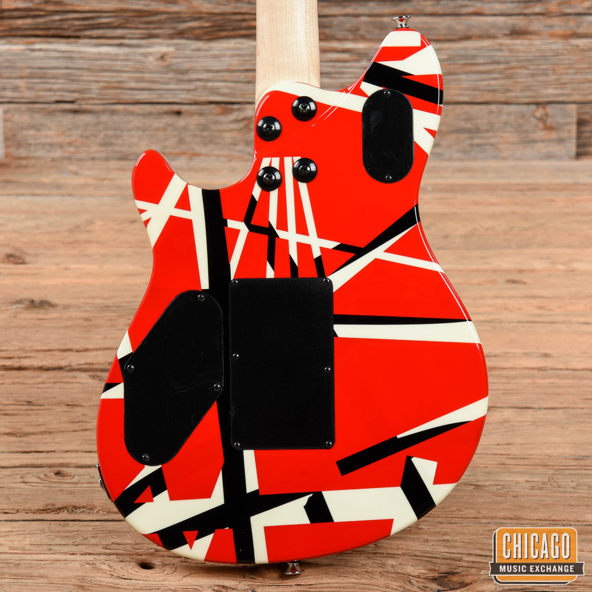 EVH Special, Ebony Fingerboard, Red with Black and White Stripes MIM - View 5 | MusicMarket
