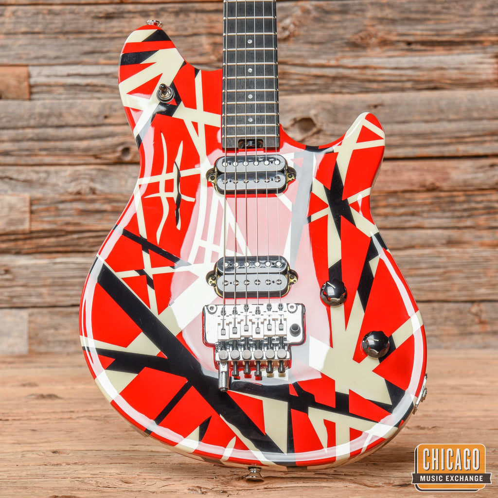 EVH Special, Ebony Fingerboard, Red with Black and White Stripes MIM - View 8 | MusicMarket