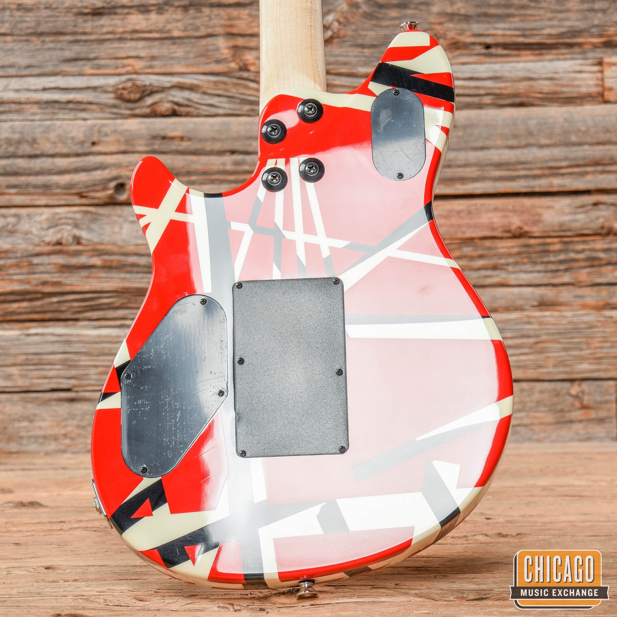 EVH Special, Ebony Fingerboard, Red with Black and White Stripes MIM - View 9 | MusicMarket