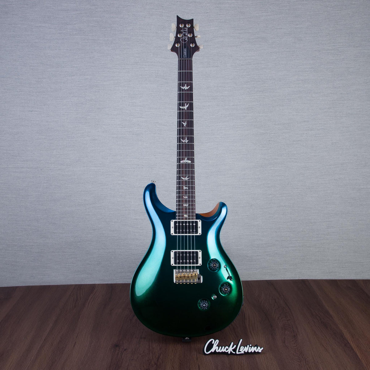 PRS Custom 24 Electric Guitar - Piezo Blue to Green Metallic Fade WIth Natural Back - #250397940 - View 2 | MusicMarket