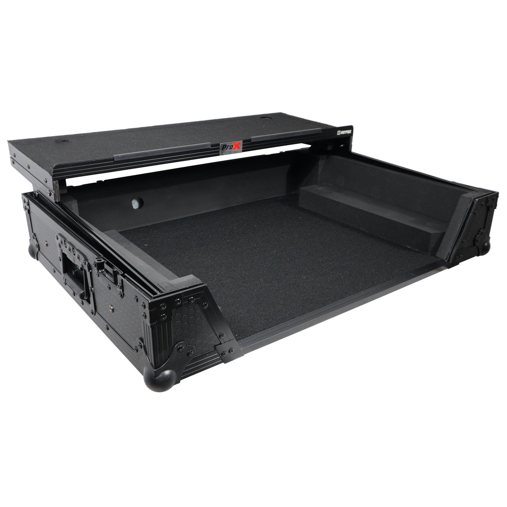 ProX XS-PRIME4WLTBL ATA Flight Case For Denon PRIME 4 G2/PRIME 4 MK2 DJ Controller with Laptop Shelf 1U Rack Space
