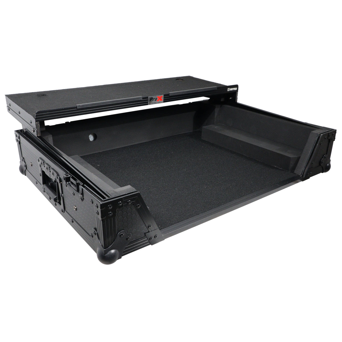 ProX XS-PRIME4WLTBL ATA Flight Case For Denon PRIME 4 G2/PRIME 4 MK2 DJ Controller with Laptop Shelf 1U Rack Space