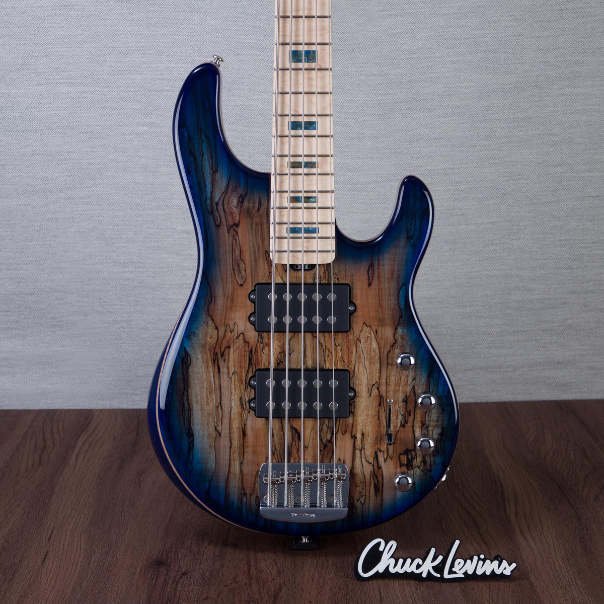 Ernie Ball Music Man Ball Family Reserve StingRay 5 HH 5-String Electric Bass Guitar - Paua Blue Burst - #F93711 -