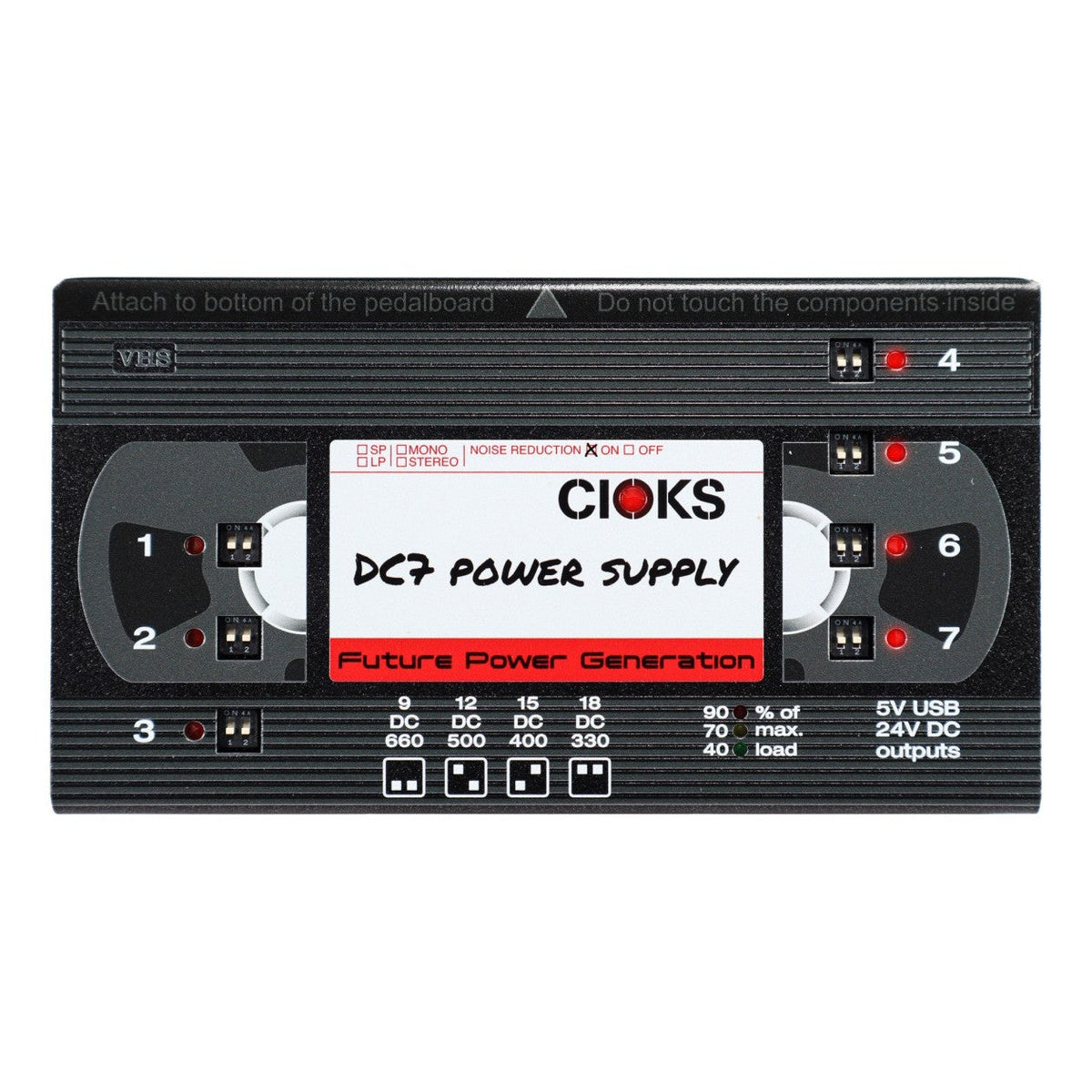 Cioks Limited Edition DC7 Retro Series With Custom VHS Graphic Power Supply - MusicMarket