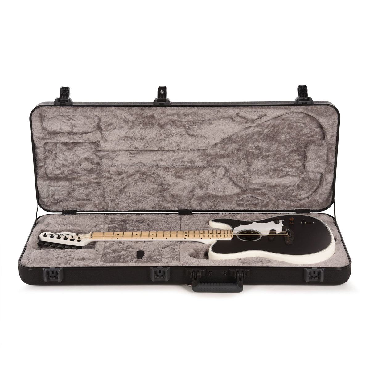 Fender Artist Jack White Triplesonic Acoustasonic Telecaster Satin Arctic White with Black Top - View 8 | MusicMarket