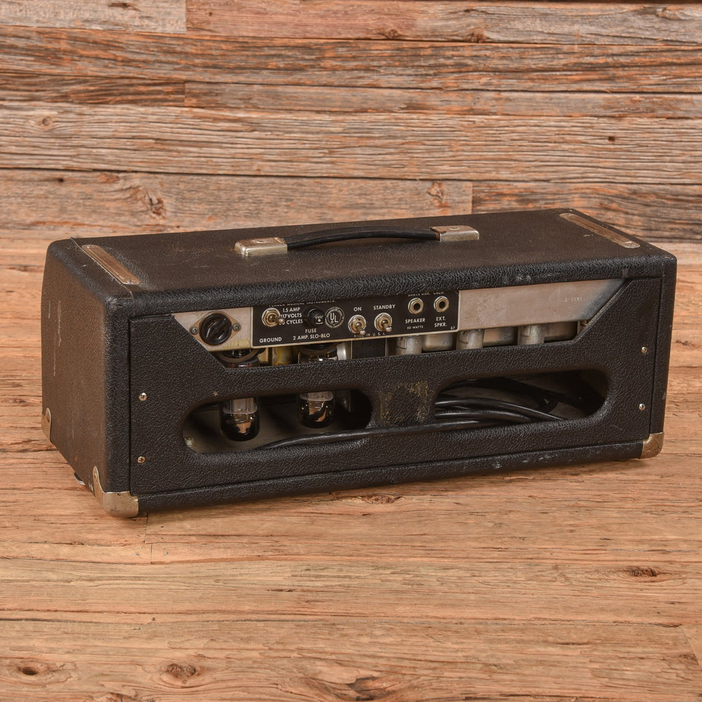 Fender Bassman "Drip Edge" 2-Channel 50-Watt Guitar Amp Head Black 1968 - View 2 | MusicMarket