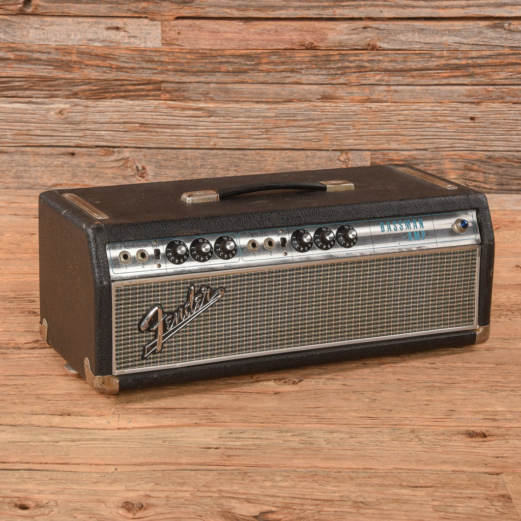 Fender Bassman "Drip Edge" 2-Channel 50-Watt Guitar Amp Head Black 1968 - MusicMarket